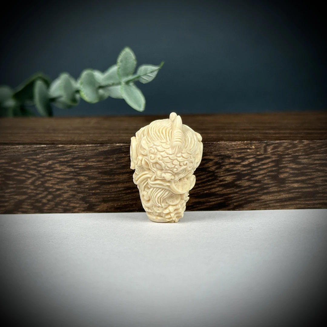 H41-91天然猛犸 貔貅三通约18.2*28mm支持鉴定 假一罚十