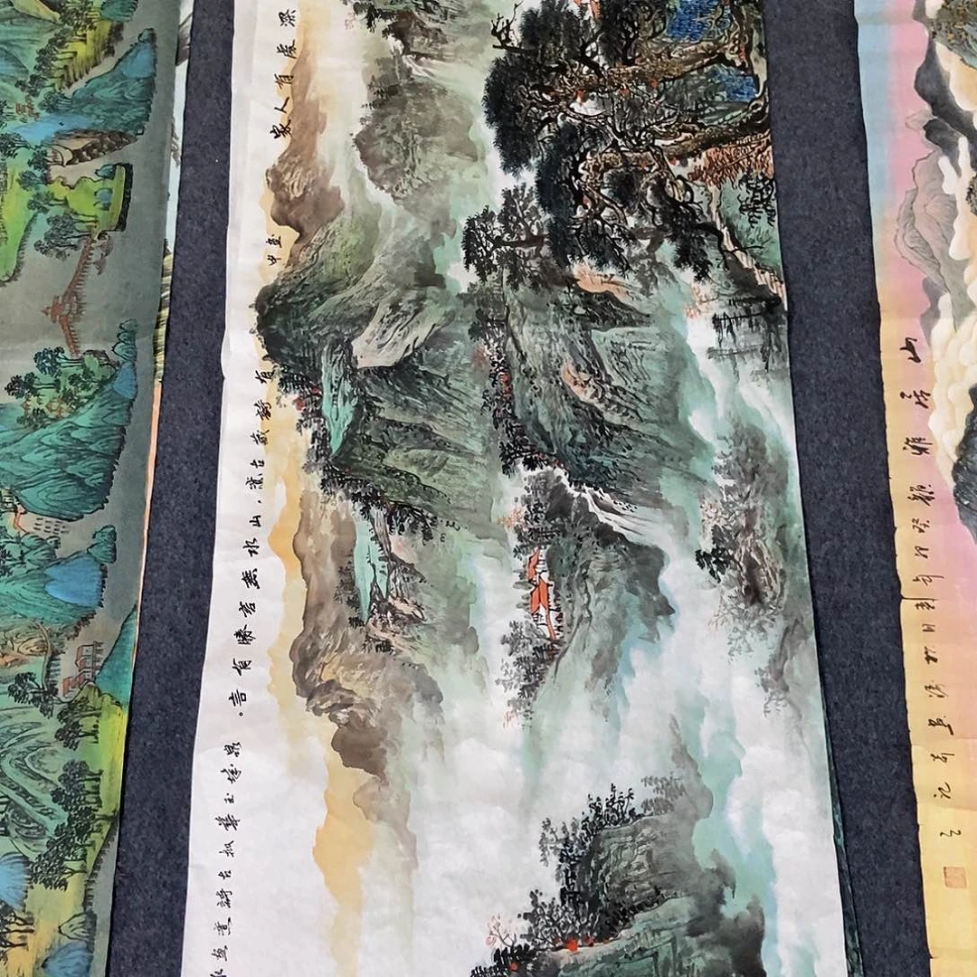 国画小六尺山水一副