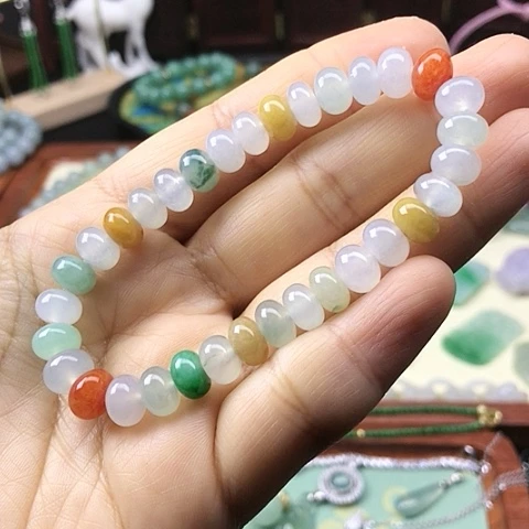 翡翠手链未镶嵌多宝手串