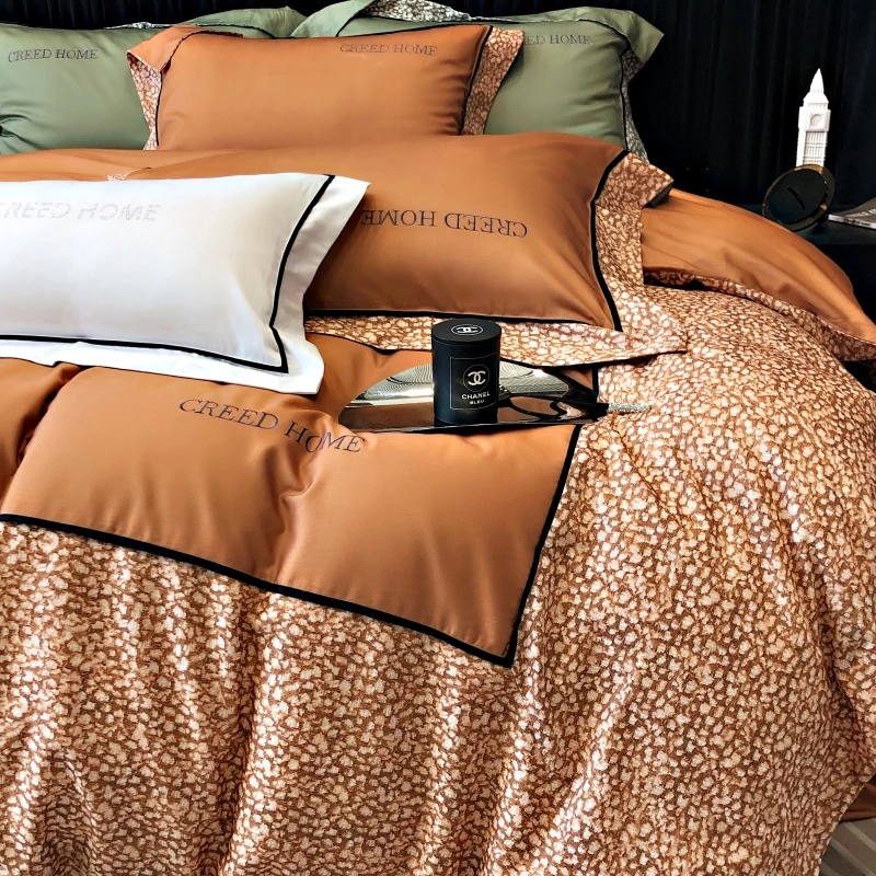 【西雅图】匹马棉四件套 印花工艺 豹纹款 高档轻奢设计 床上用品