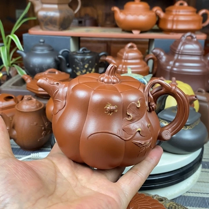 A***果茶壶紫砂南瓜360cc特价促销