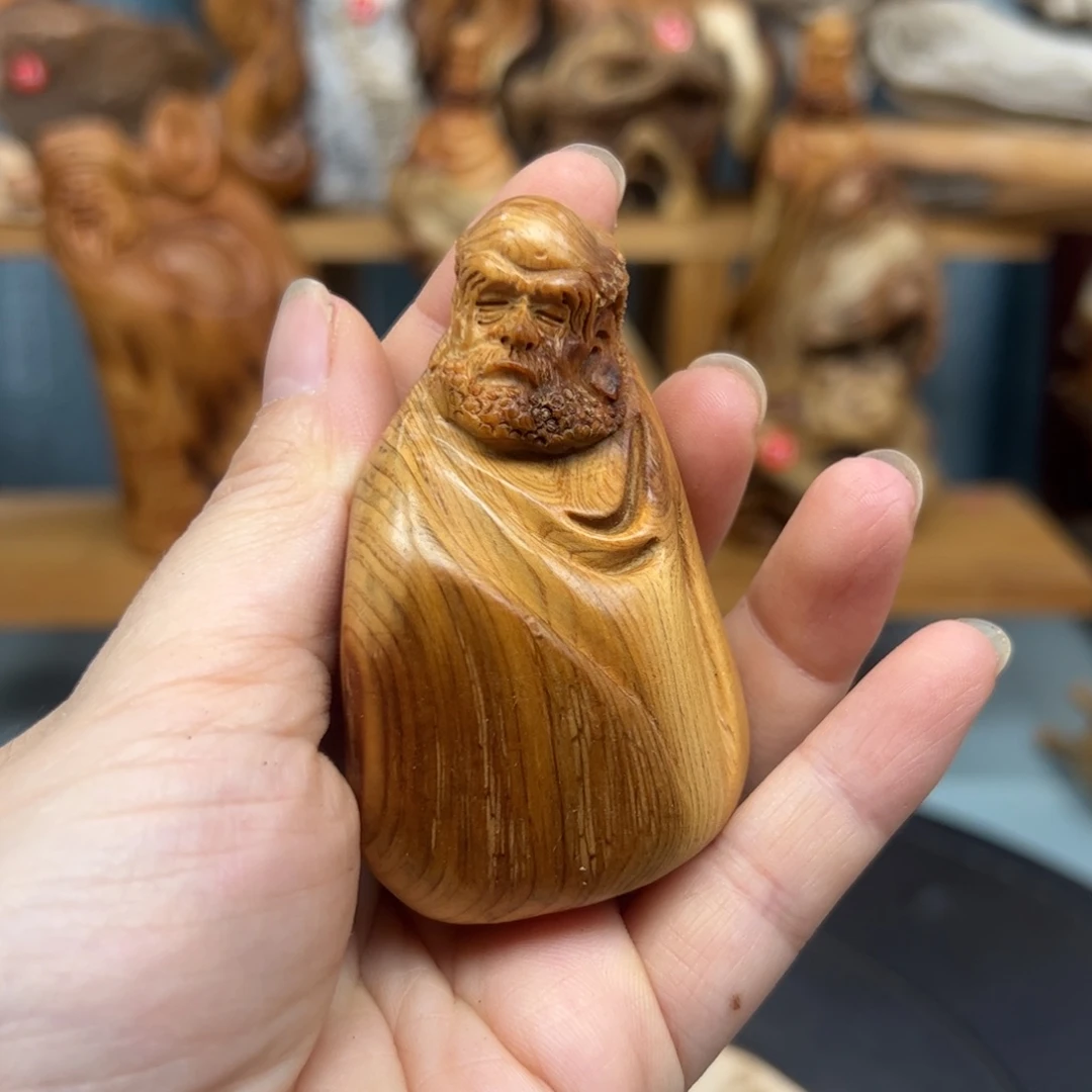 木崖柏木摆件手把件