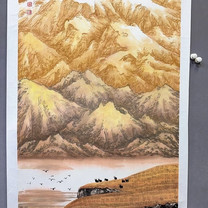 国画亲笔手绘放心去藏