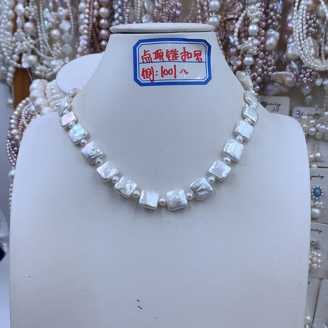 银S925镶嵌项链耳饰淡水珍珠