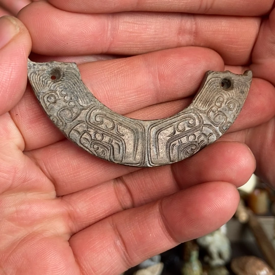 和田玉挂件未镶嵌雨****屋