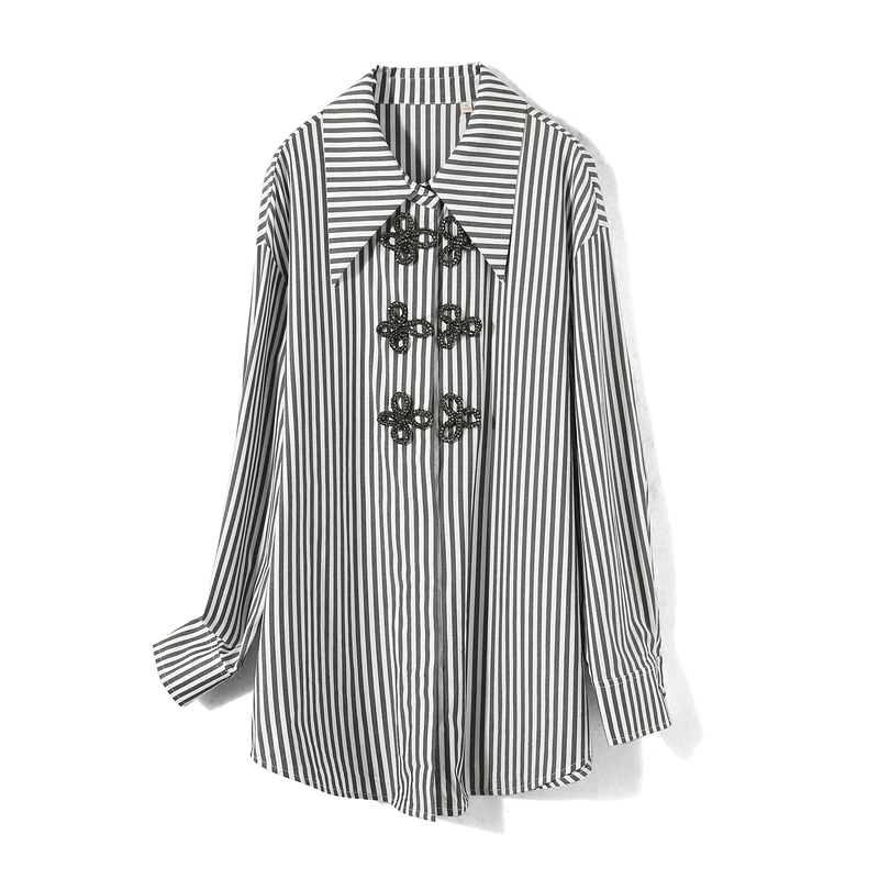 28391【依目系列】设计感条纹百搭衬衫5H811227D