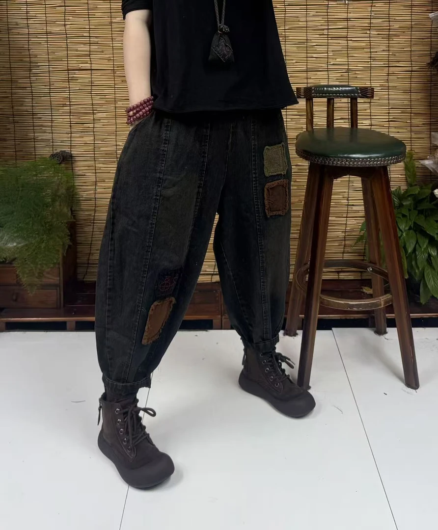 25307福字贴布十二片拼接南瓜裤（长85左右，90-160斤）