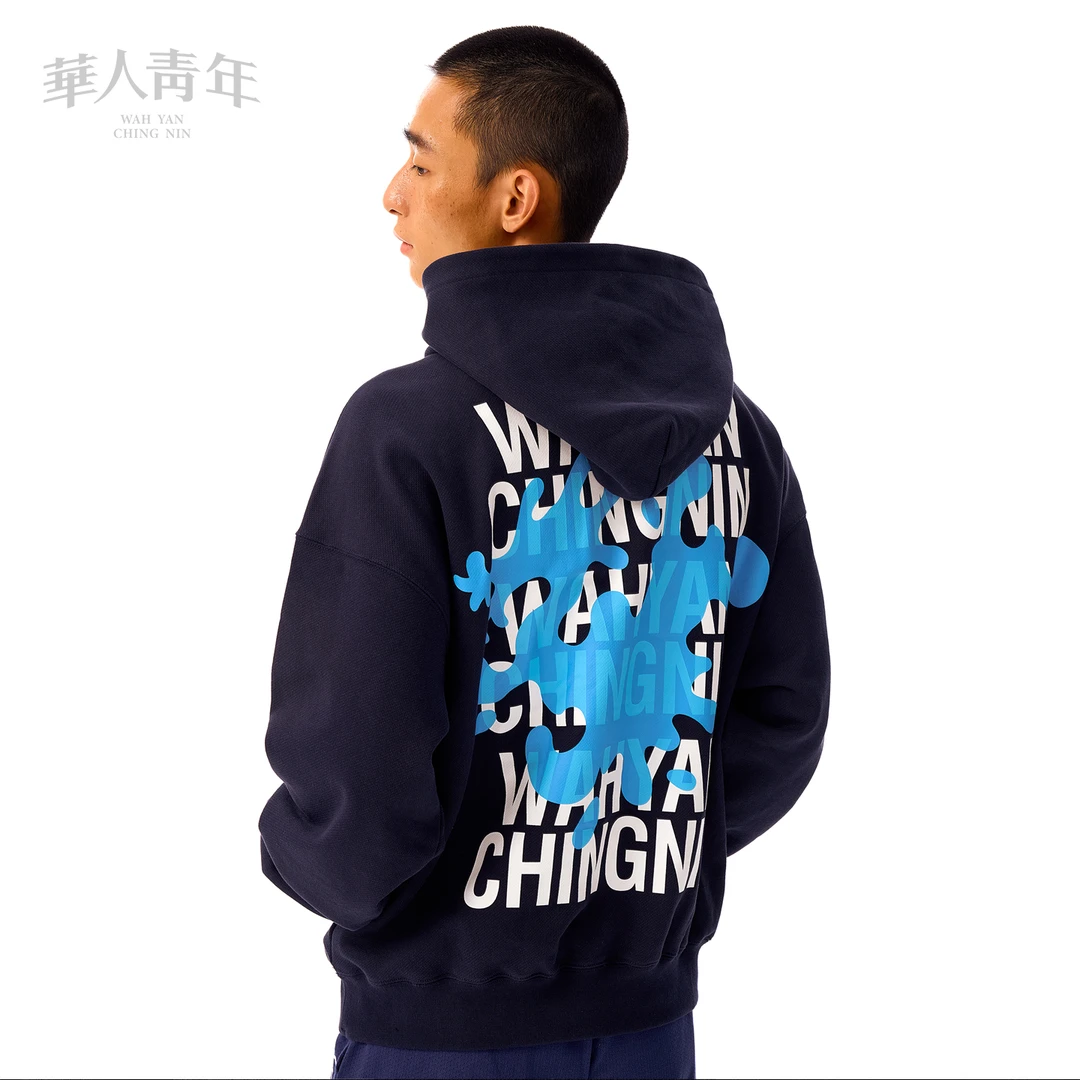 华人青年泼墨龙连帽卫衣2025秋新款男女街头宽松休闲外套上衣潮
