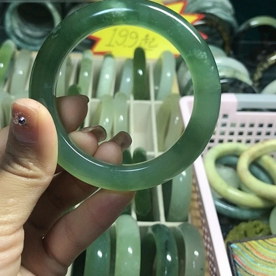琳***宝岫玉未镶嵌岫玉手镯55➕口径