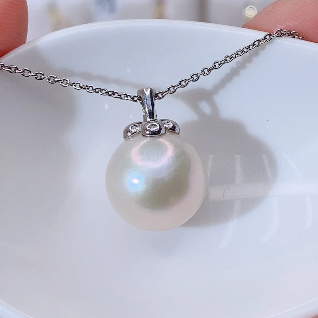 颈饰银S925镶嵌淡水珍珠