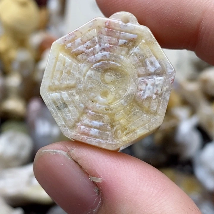 颈饰未镶嵌硅化珊瑚（珊瑚玉）小