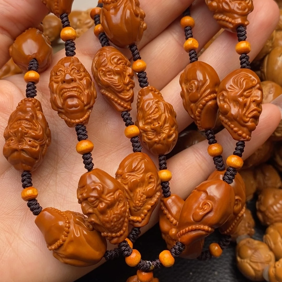 橄榄核手串十八罗汉脖挂梅林铁核