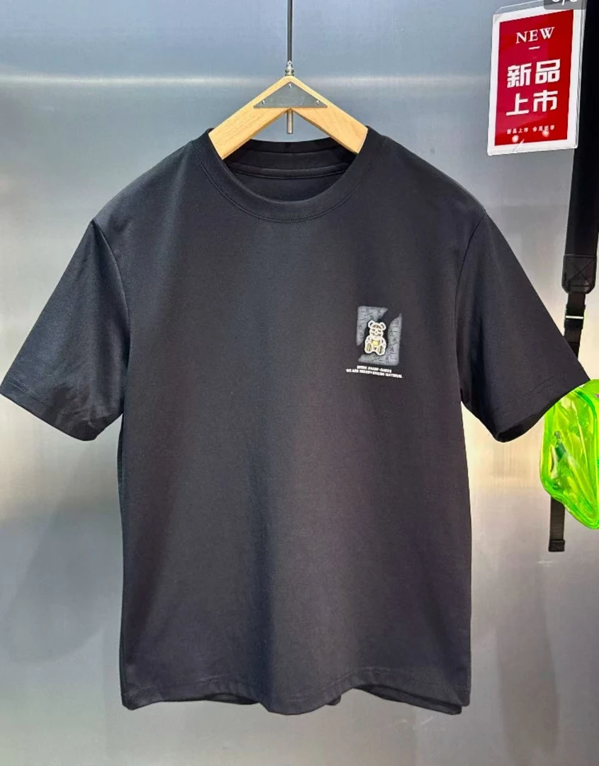 《黑色》小众设计时尚潮流短T-8517