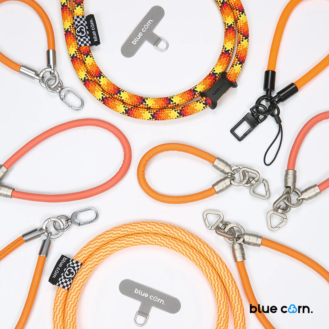 Bluecorn蓝色苞米 橙色系列长短款适用于17ProMax星宇橙手机挂绳