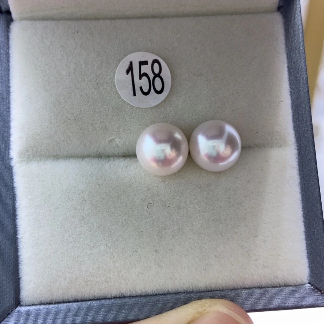 耳饰银S925镶嵌淡水珍珠