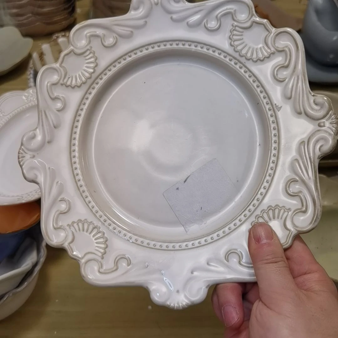 瓷片微瑕海洋十寸大盘两个一组