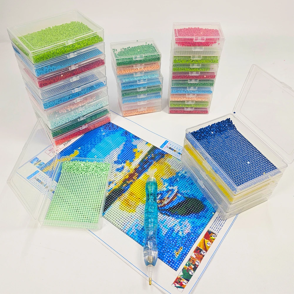 钻石画新款钻盘带盖钻盘盒收纳盒筛钻盘多功能点钻盘钻石画工具