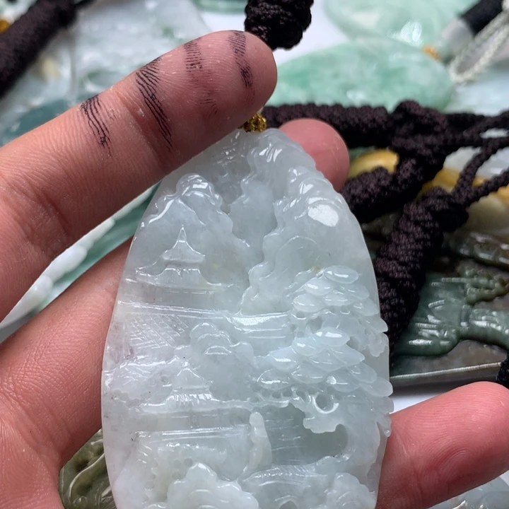 颈饰未镶嵌翡翠保真天然a货翡翠