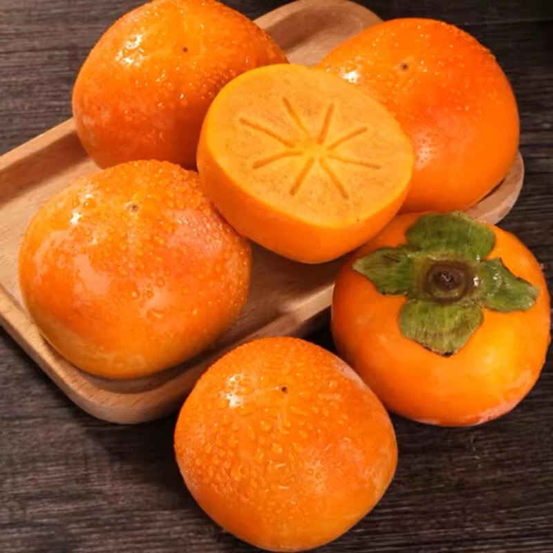 【产地直发】巧克力脆甜柿子新鲜当季应季水果脆甜多汁无核冰糖心