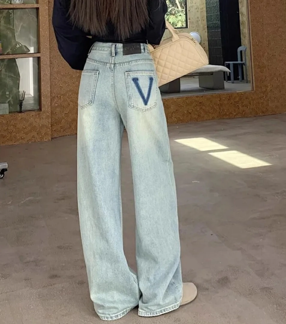 原价88.99春夏必备新品DH Studio牛仔裤女春夏宽松韩版休闲直筒