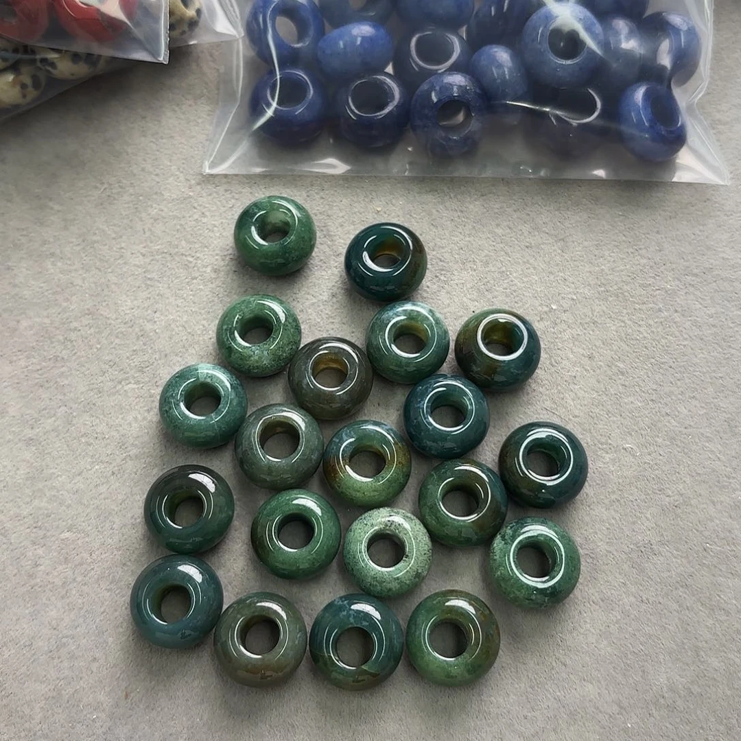 未镶嵌玛瑙/玉髓珠宝半成品卡14水草玛面包圈4颗