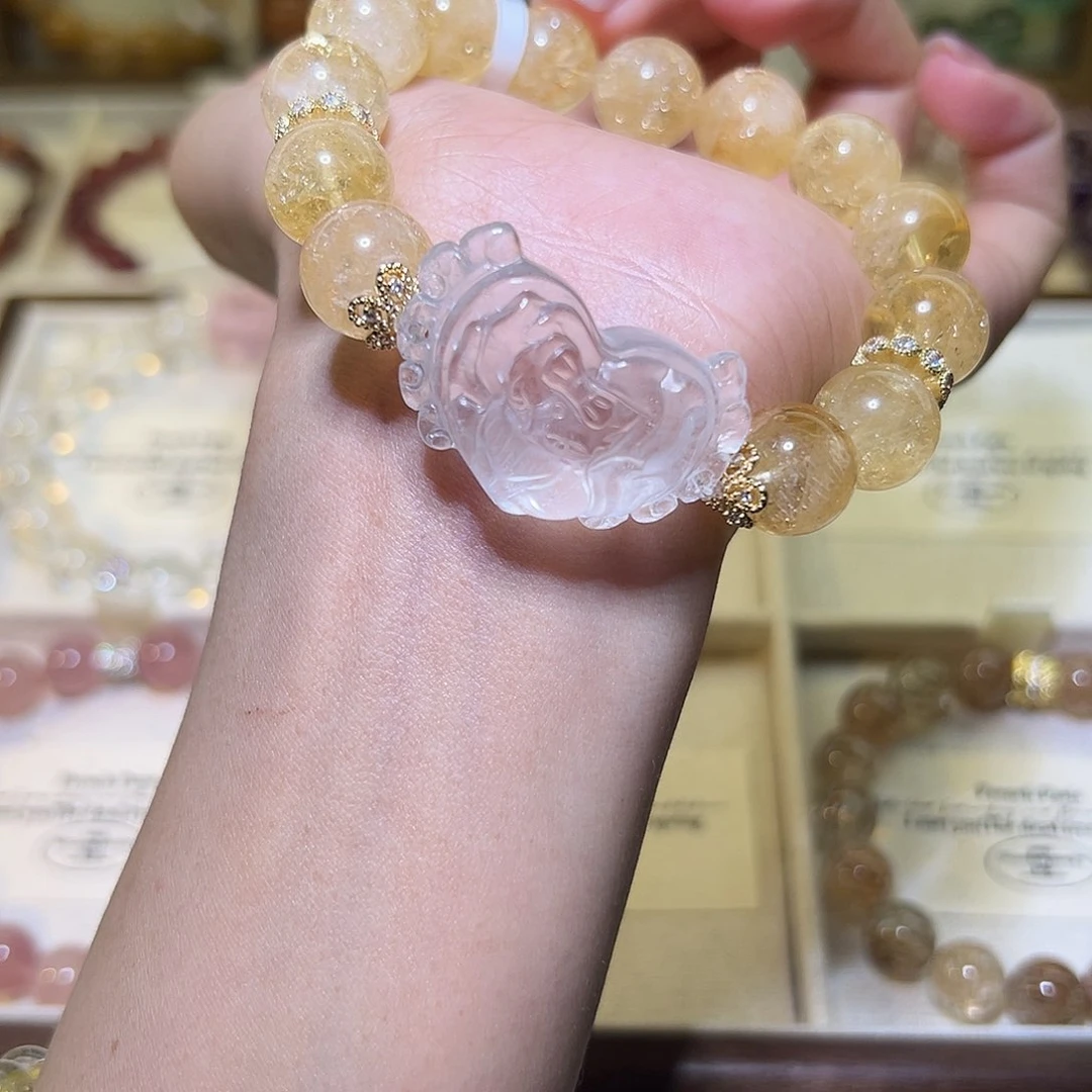 水晶手链未镶嵌黄阿赛狐牌设计款48小时鉴赏