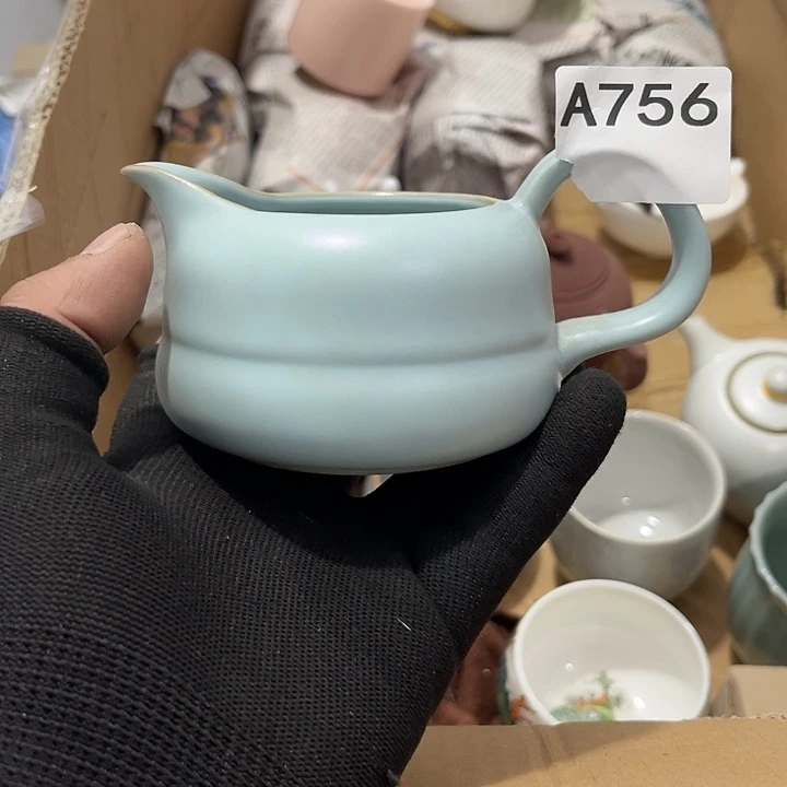 8***0瓷片茶摆件工艺品摆件666