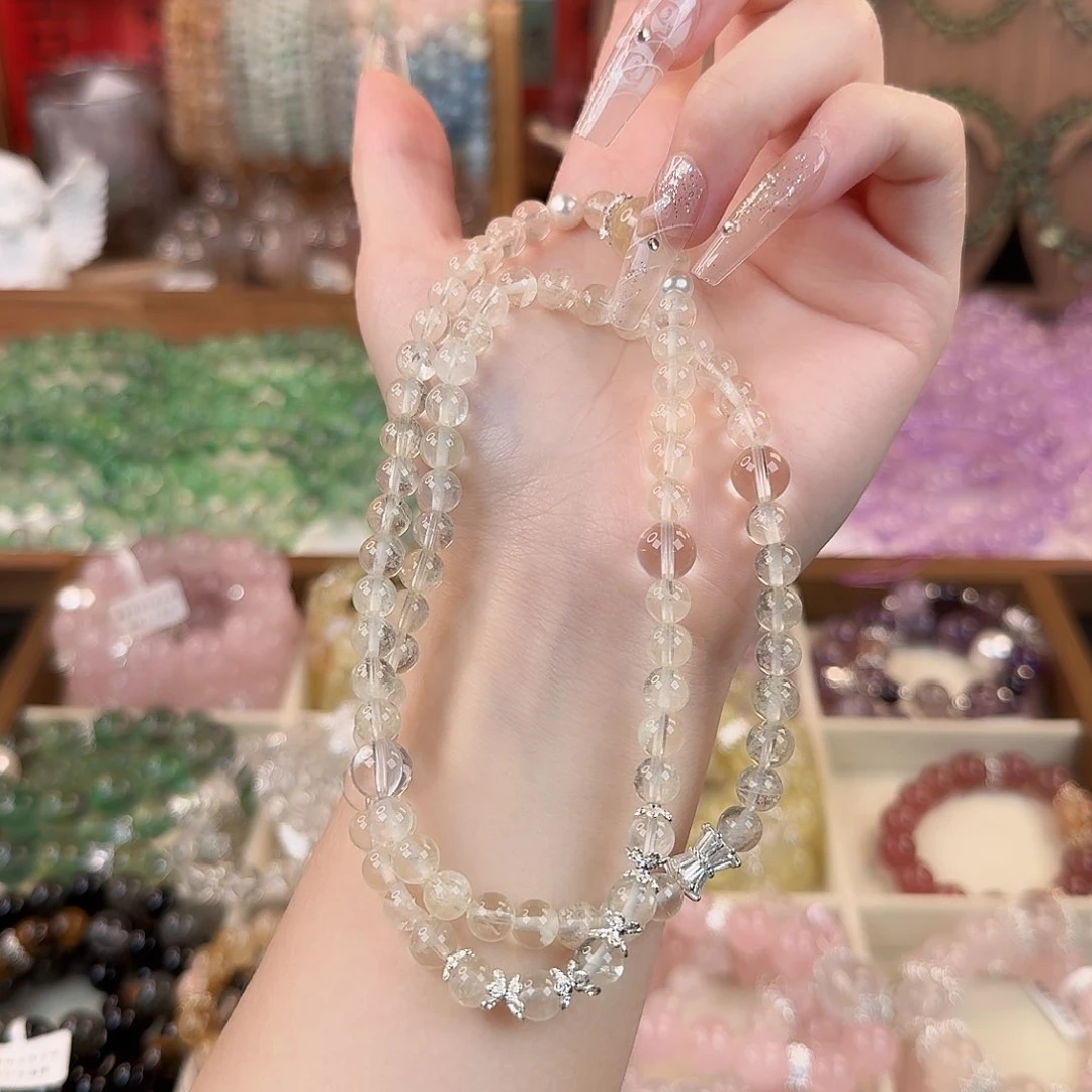 水晶手链合金黄水晶