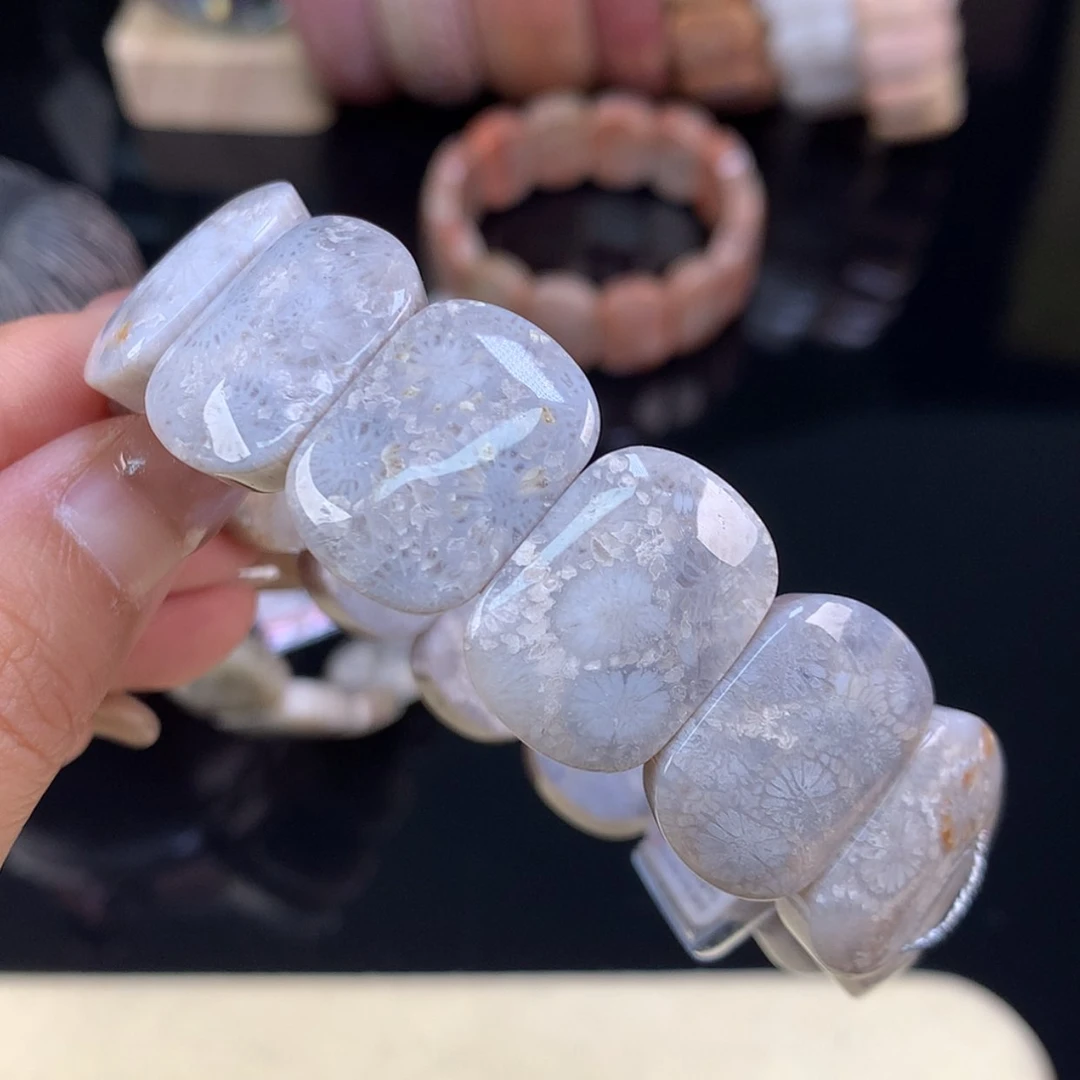 【闪购商品】颈饰未镶嵌硅化珊瑚（珊瑚玉）上新手牌30号