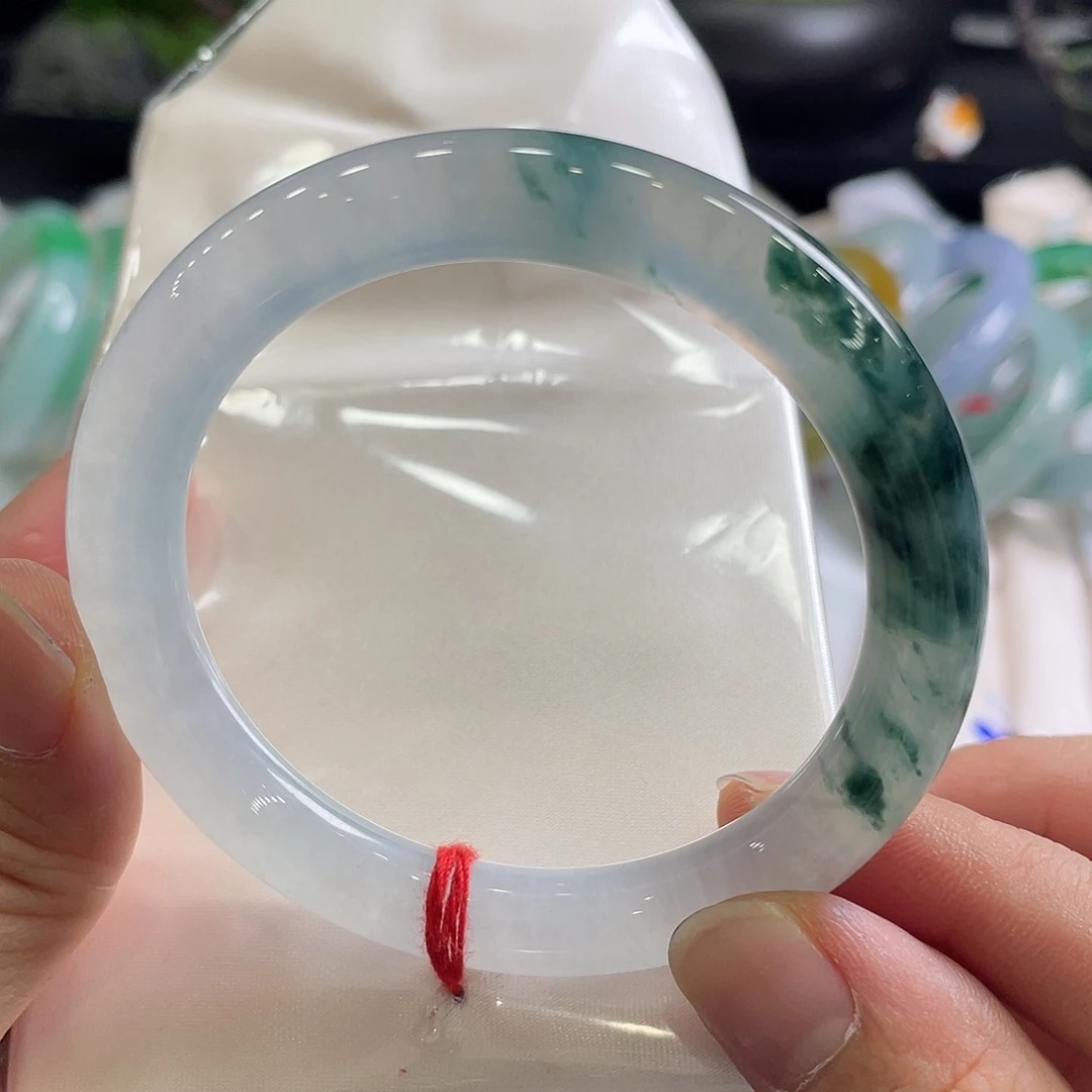 翡翠手镯未镶嵌54.3圆条