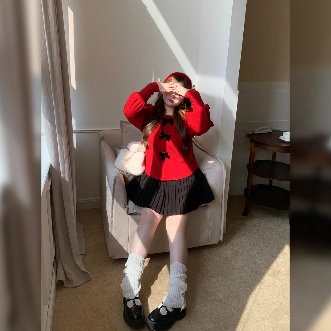 徐达布【线条美学】大码a字半裙女冬季微胖显瘦毛呢短裙B40305C61