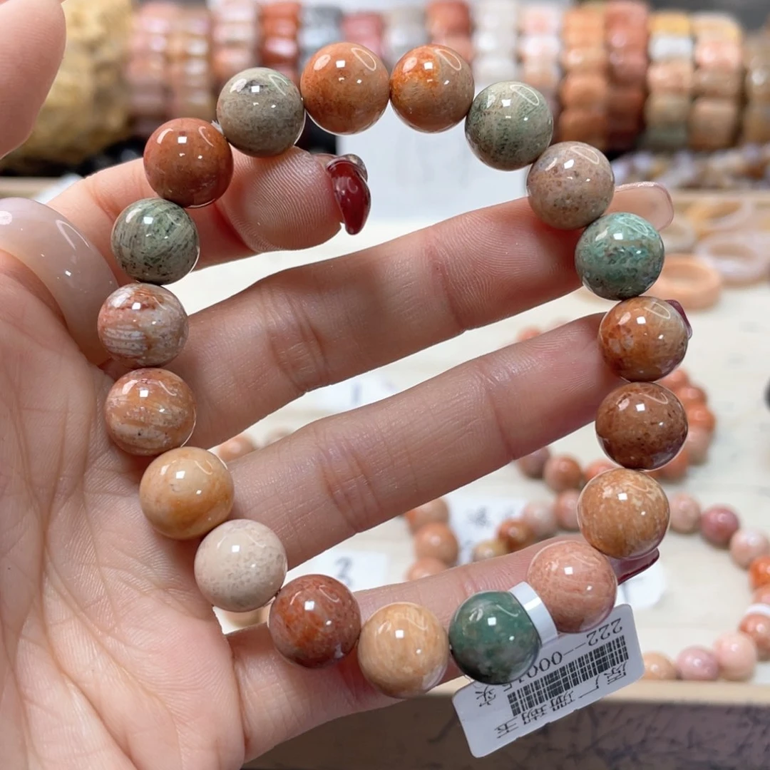 硅化珊瑚（珊瑚玉）手链未镶嵌懂**…697