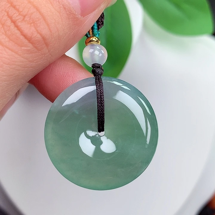 颈饰未镶嵌翡翠平安扣 27.7x5.3mm