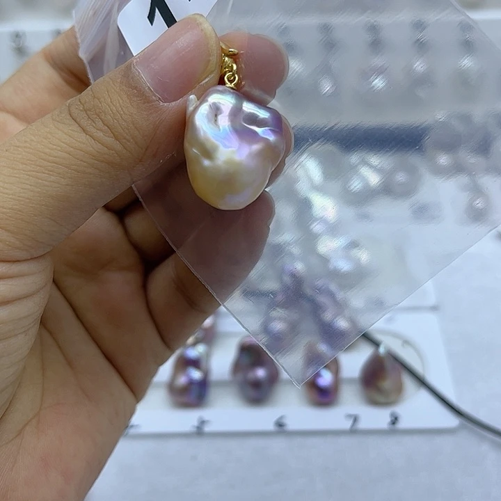 淡水珍珠银S925镶嵌颈饰
