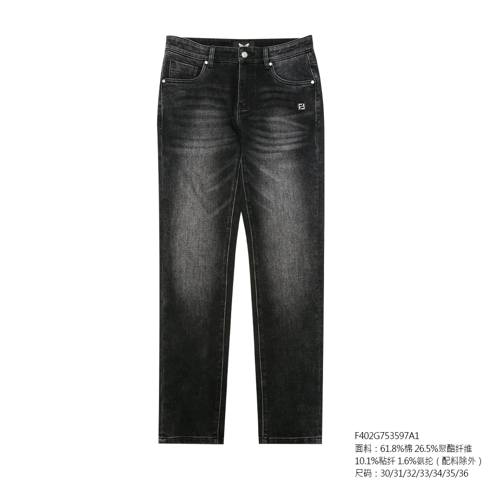 FENDILOR24秋冬新款男款小眼睛休闲时尚直筒牛仔裤 F402G753597A