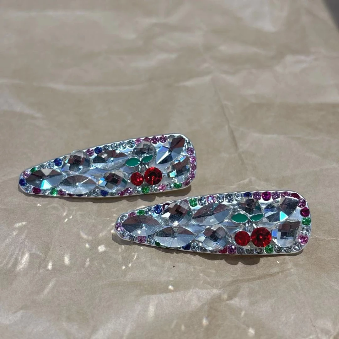 精致闪闪小樱桃发夹Y382一对