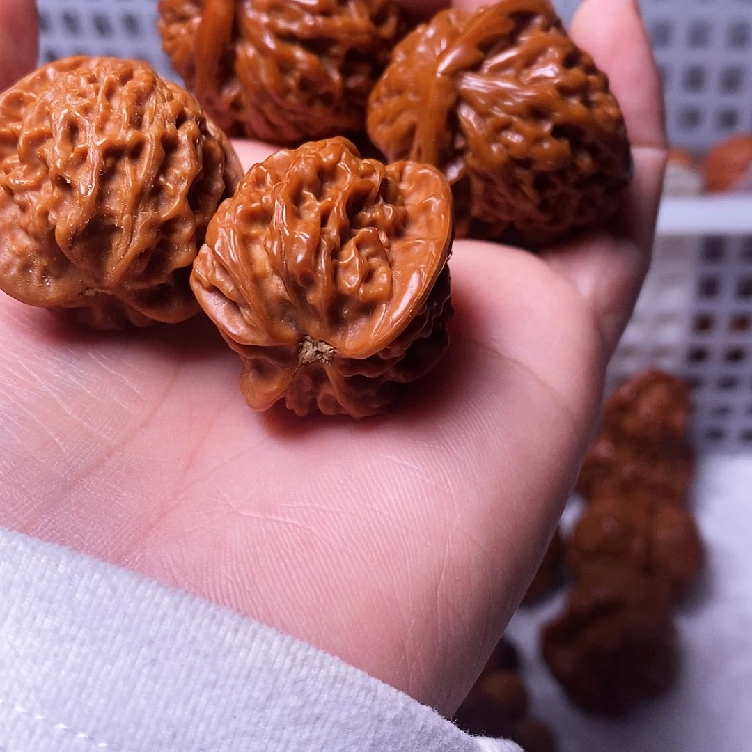 吊坠文玩核桃白狮子34