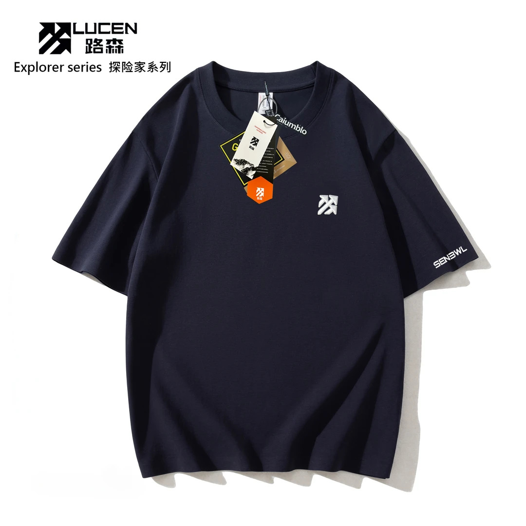 088款男女情侣同款夏季时尚圆领休闲刺绣短袖T恤