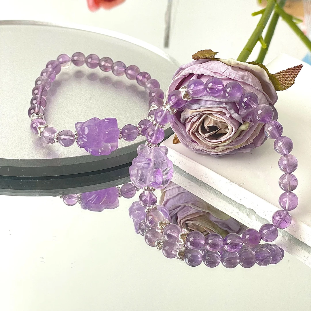 【仙九成真】紫水晶手串7mm面小仙多样性发其一