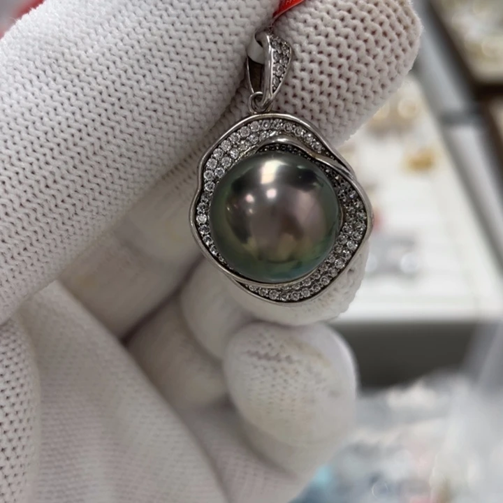 颈饰海水珍珠银S925镶嵌