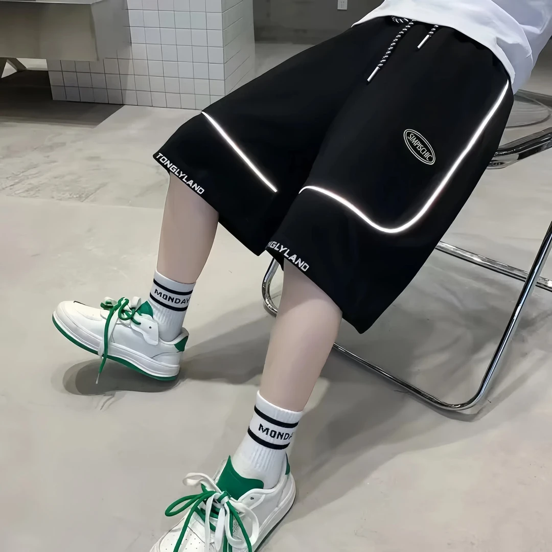 男童中裤五分裤夏季中裤青少年短裤夏季中大儿童宽松运动裤舒适