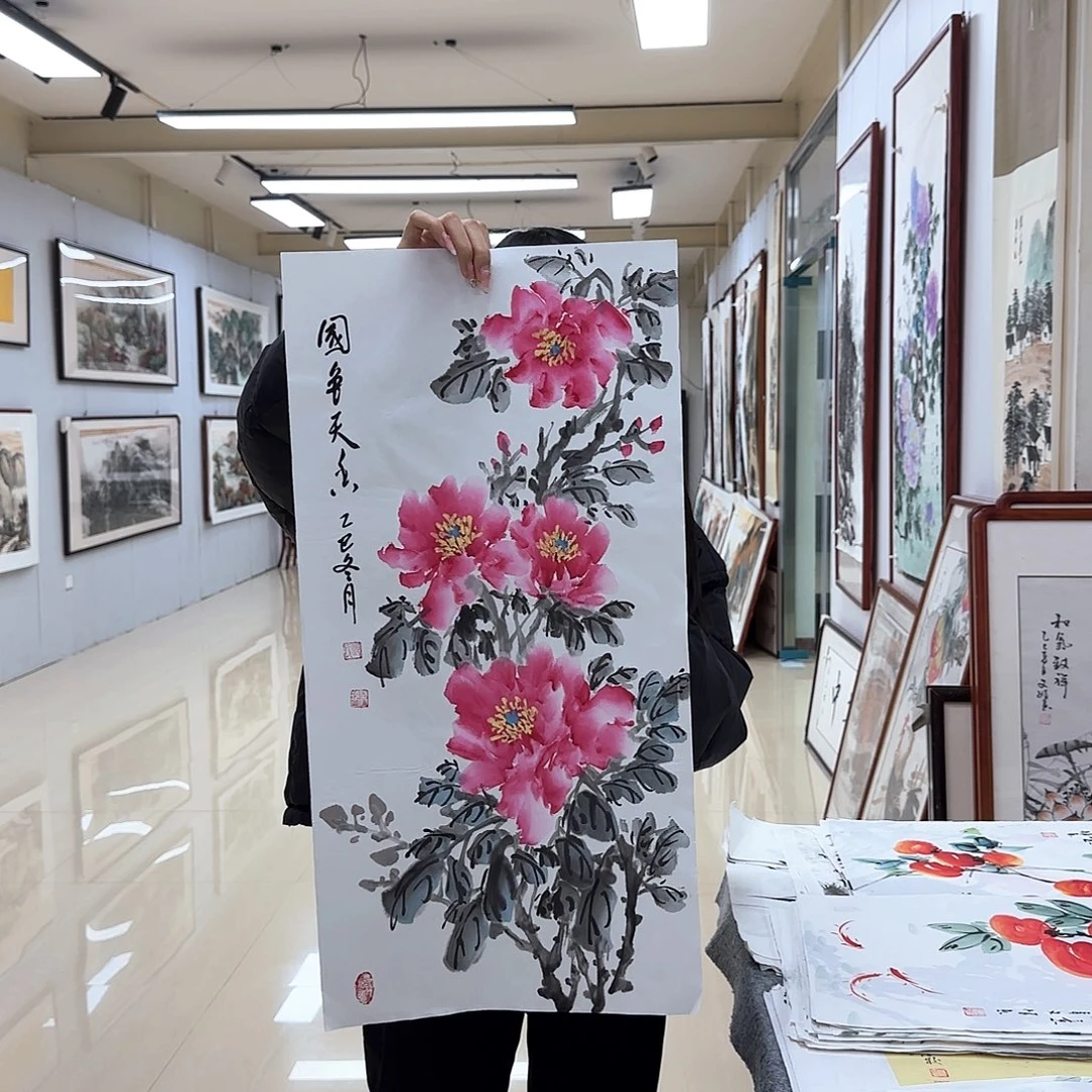 国画国画作品多次