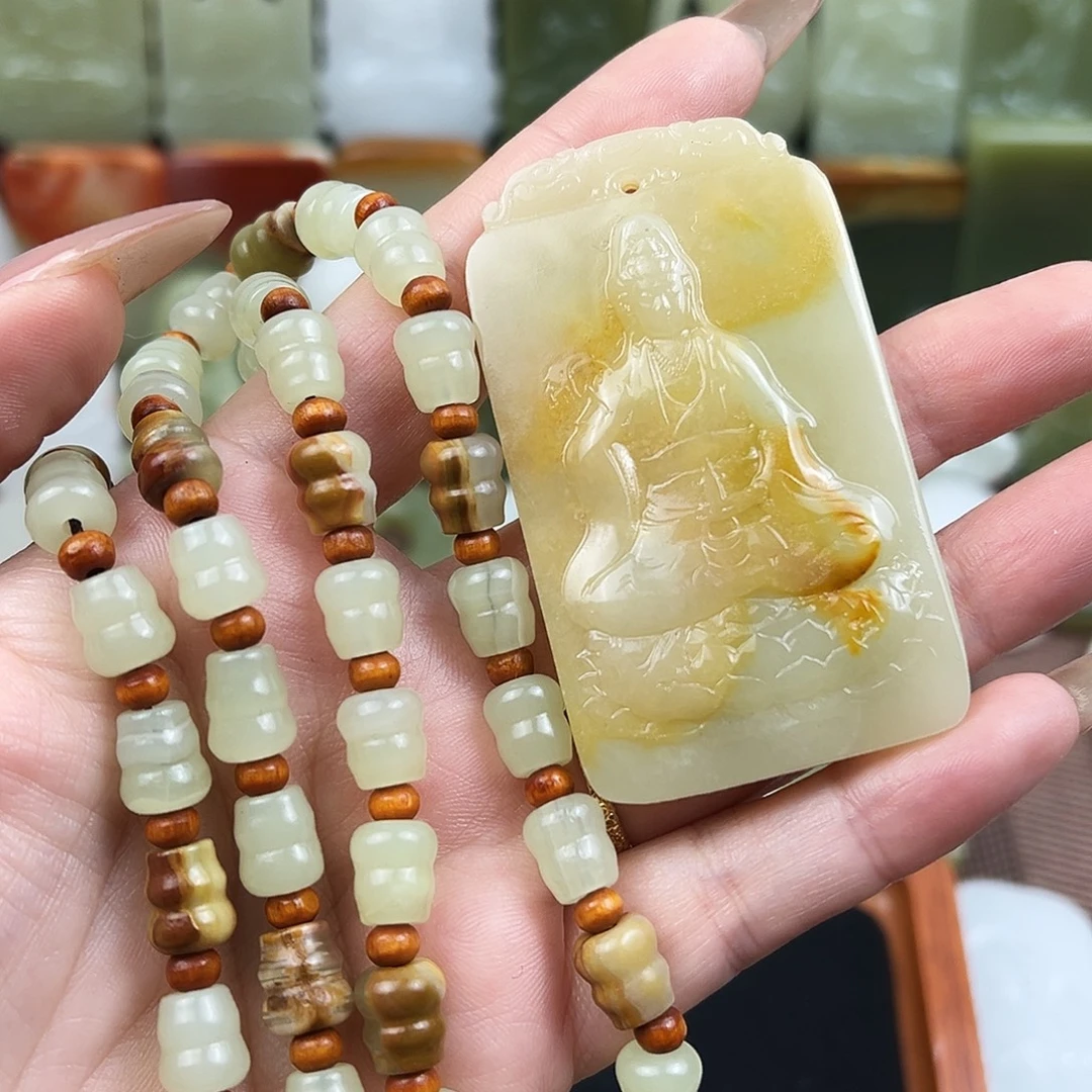 安***泽花皮特色观音菩萨吊坠