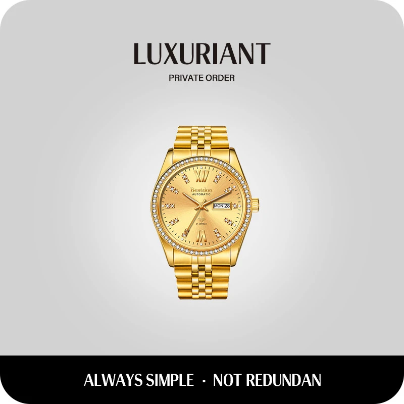 Bestdon/邦顿 名将 男士超薄双历机械表全自动奢华腕表yh