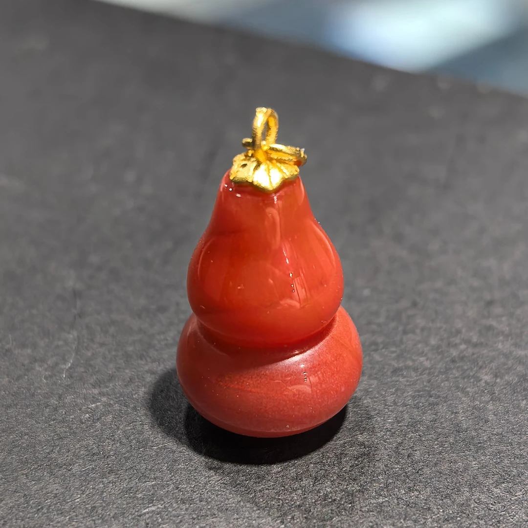 南红玫瑰红葫芦吊坠