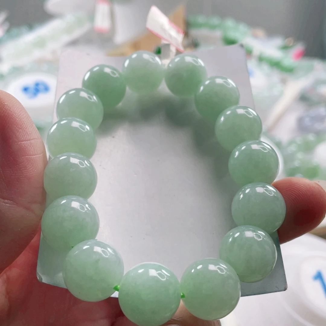 翡翠未镶嵌手链手串13.7