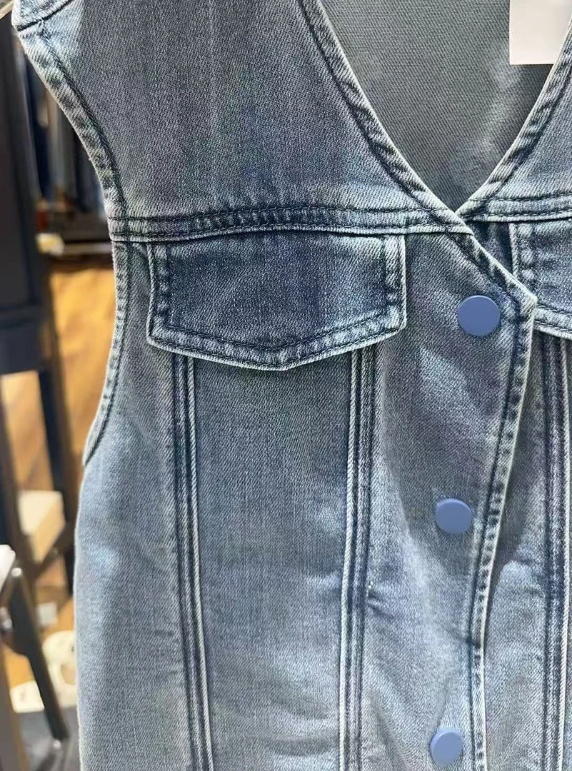 【轻奢】（儿童）时尚女装蓝色马甲 ZK564