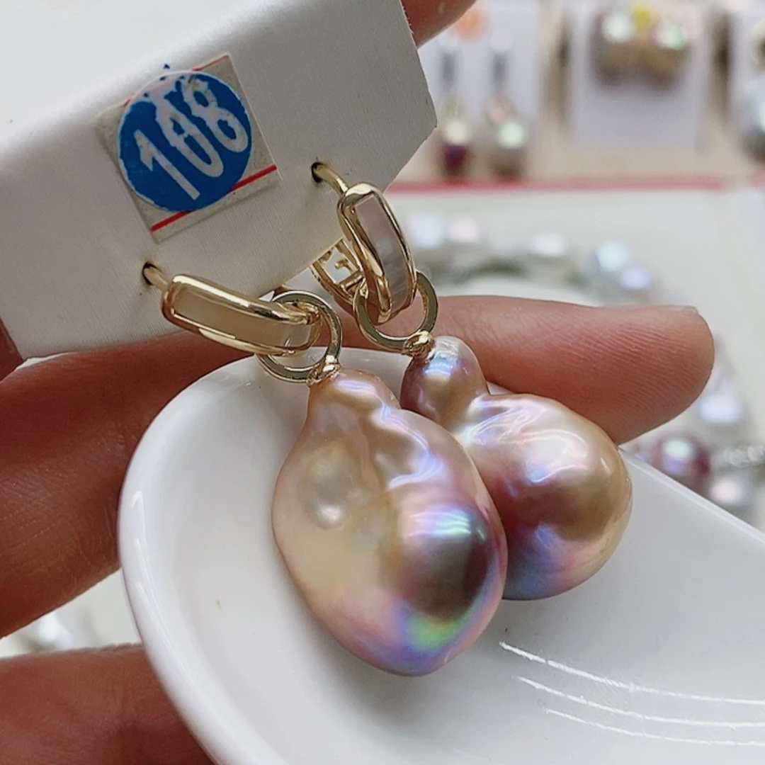【闪购商品】淡水珍珠耳饰银S925镶嵌