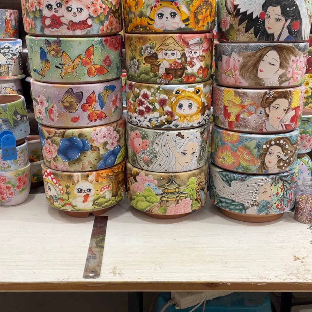 红陶符*多肉花盆特价拼盘