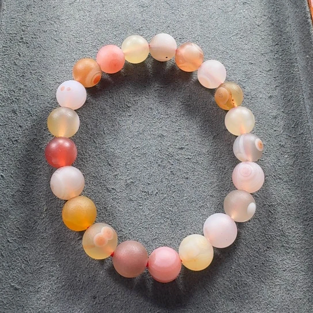 南红玛瑙未镶嵌手串尺寸9 +